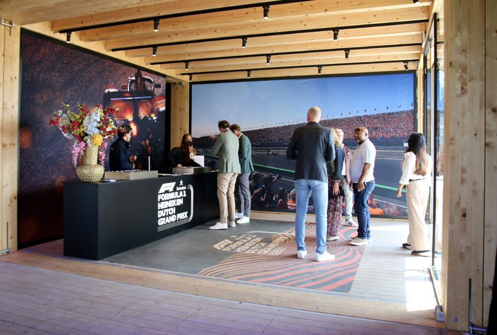 Reception in the founders lounge during the track's event