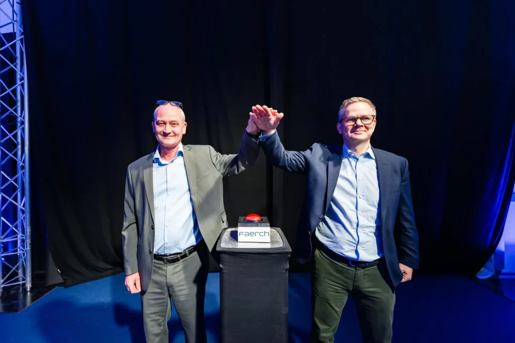 Jan nielsen en Lars Gade Hansen openen de nieuwe trayline van faerch circulair